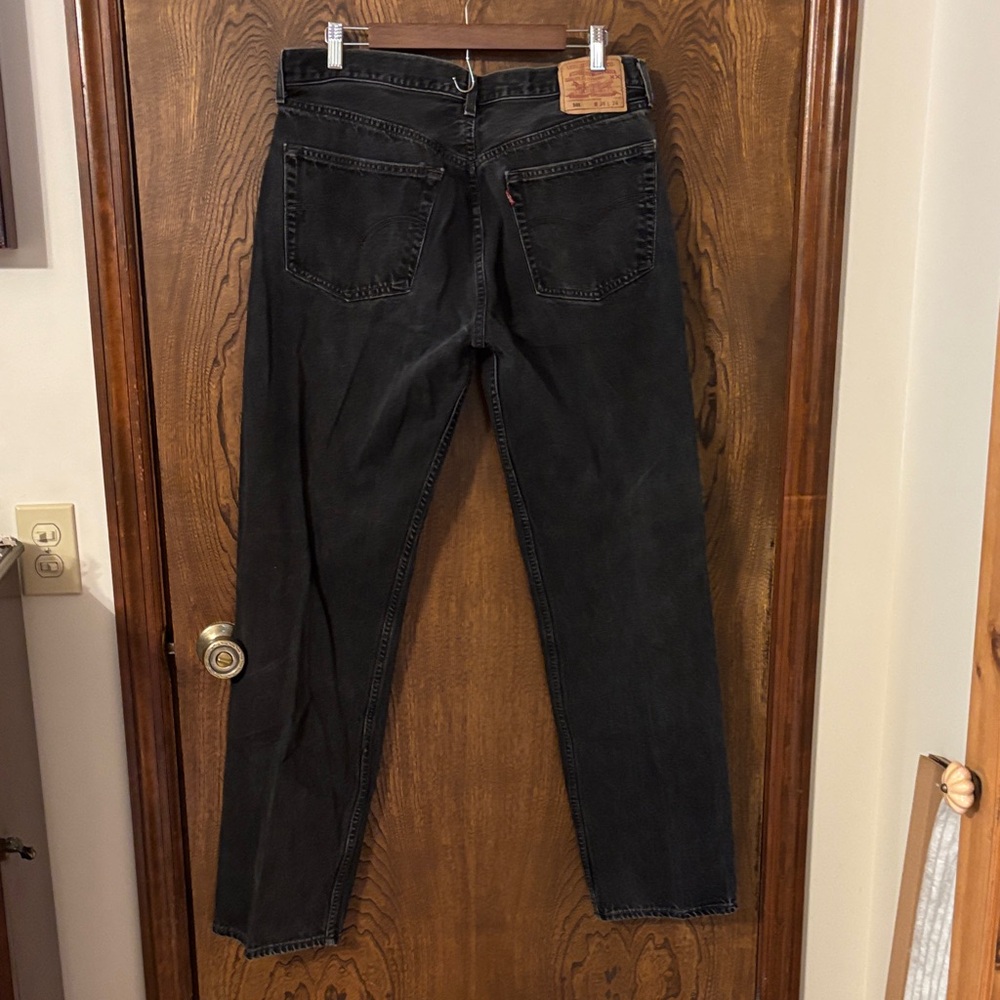 Levi's Men's Straight Jeans in Dark Black